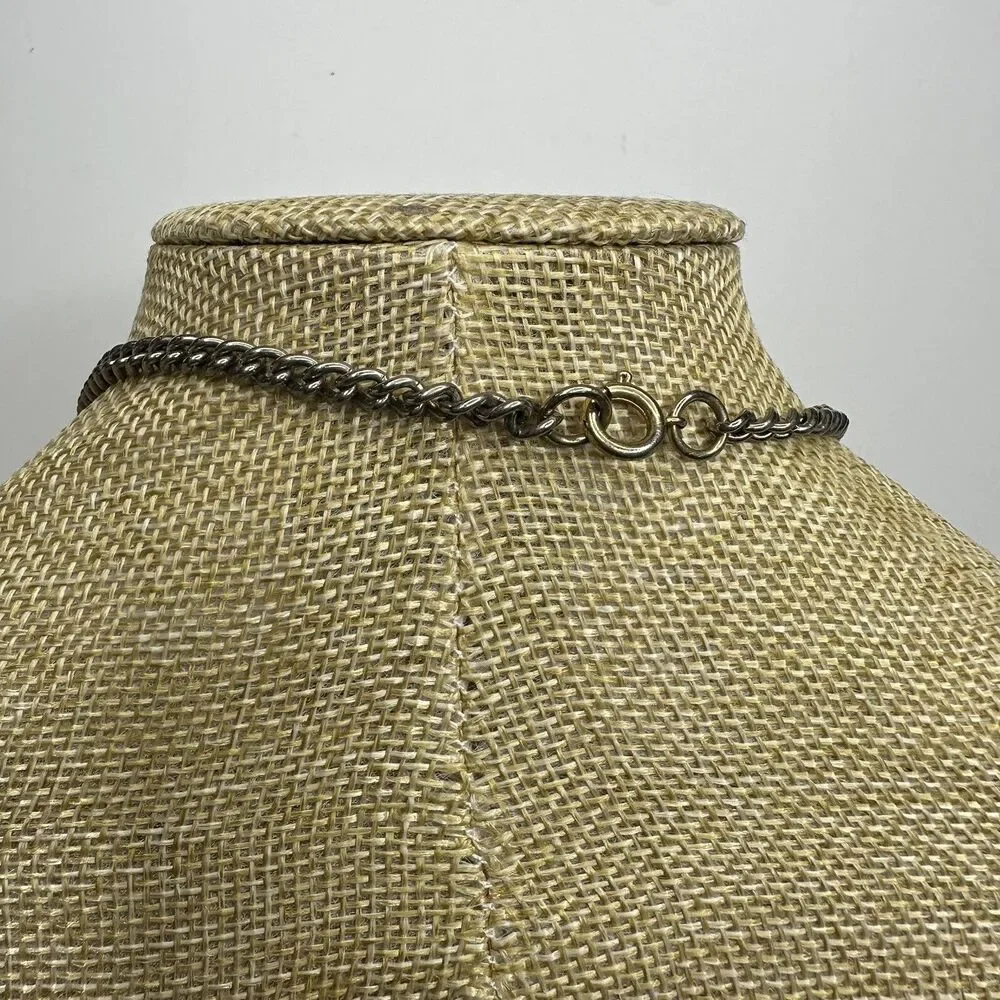 Vintage Elephant on Tusk Necklace Gold Tone Large Pendant Safari Estate‎ Find